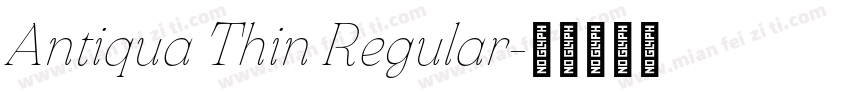 Antiqua Thin Regular字体转换